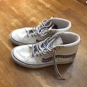 Vans sk8-hi white leather